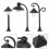 6Pcs Black ABS Mini Street Light Model for Tiny House Decor DIY Scene 7