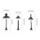 6Pcs Black ABS Mini Street Light Model for Tiny House Decor DIY Scene 2