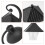 6Pcs Black ABS Mini Street Light Model for Tiny House Decor DIY Scene 10