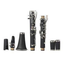 Eb Clarinet for Beginners 17 Keys Wooden Mouthpiece Music Learning Tool with Accessories for Student Musicians