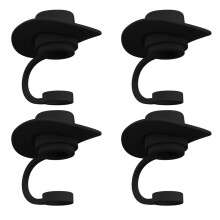 Food-Grade Silicone Straw Cover, Universal Size Cowboy Hat Covers, Fun Dust Caps, Cup Accessories B