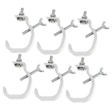 Stage Light Hooks Pack of 6 Aluminium Truss Clips for Moving Head Lights, Stage Lamp Clamp, Headlight Mounting Hooks