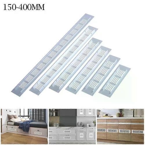 Air Vent Ventilation Grille Grille Cover Multi-size Rectangular Replacement Shoe Cabinets Silver Spare 2