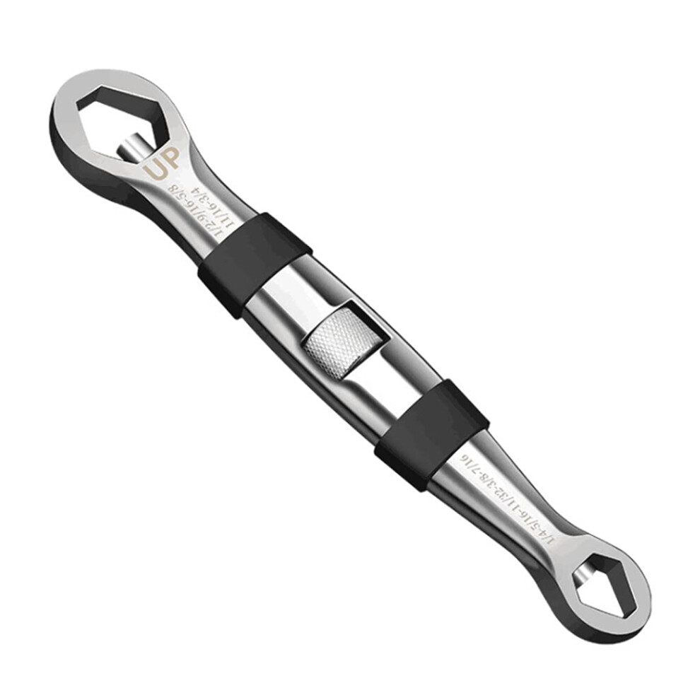 E Double Pocket Wrench 23-In-1 Adjustable Universal Tool 1/4 Inch To 3/4 Inch 7 Mm To 19 Mm Multi-Functional Design 6947110828381