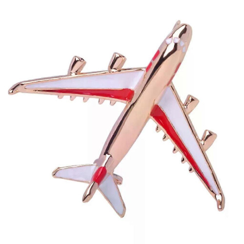 Spilla da collo per aereo, a forma di jet, con corpetto, per donna e uomo 2