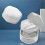 Denture Cleaning Case Travel Case for Braces, Mask Case, Three-Layer Storage Container, White 2