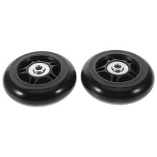 Masteelf 2 Pcs Suitcase Rubber Wheels Child 7.60x2.40x2.00cm Black