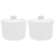 Ceramic Steam Soup Bowl For Restaurants 2pcs 3.5inch