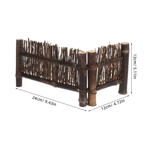 Mini Gartenzaun Für Garten Bonsai Dunkelbraun 1 1