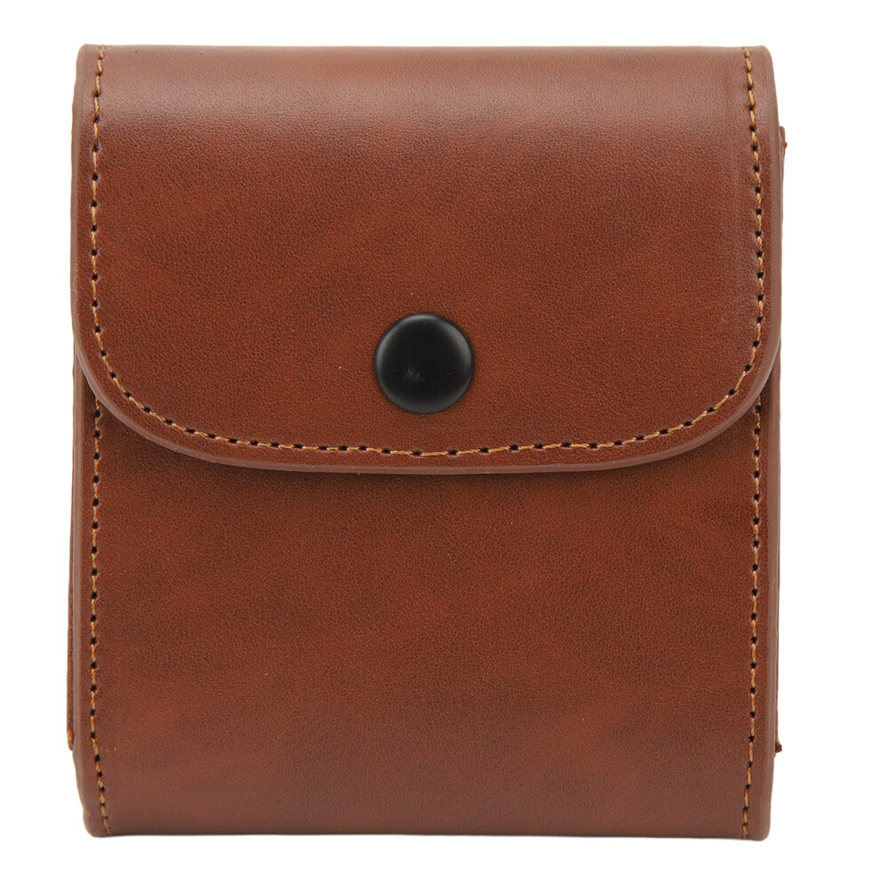 Mini Camera Photo Pouch Portable Pu Leather Brown 8130196275387