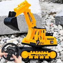 Children's Toy Car Two Channel Remote Control Excavator Large Wireless Electric Excavator Boy's Engineering Car Toys Christmas Toy Gift