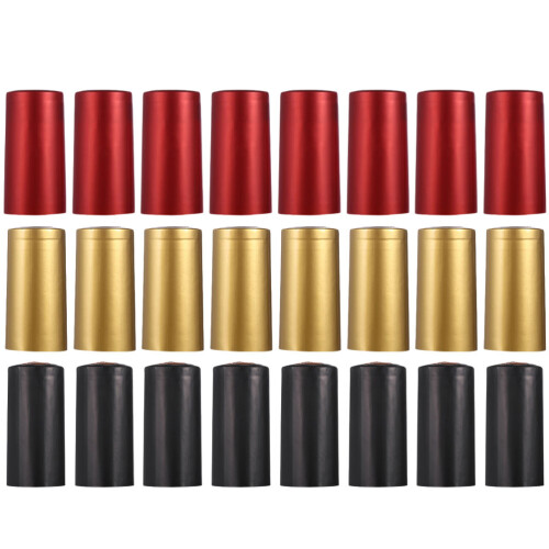 60pcs Flattened Bottle Caps Red Pvc Sealing Caps