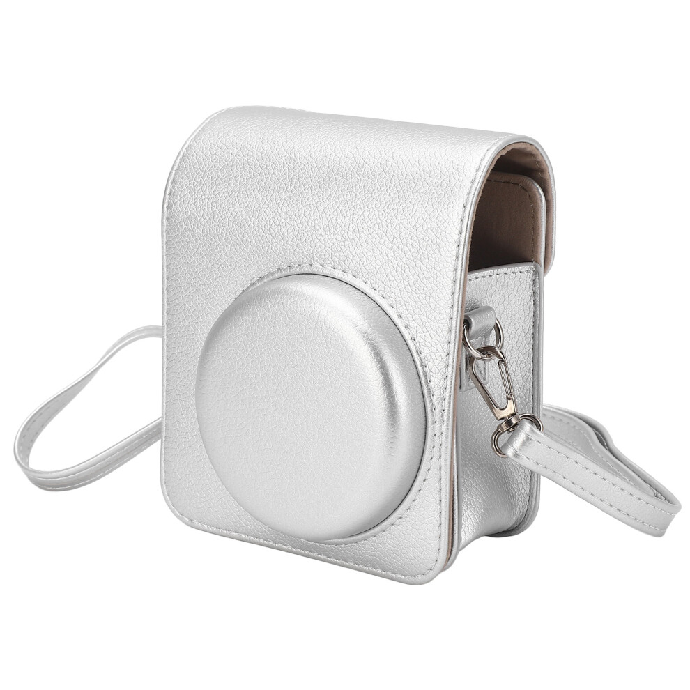 Instant Camera Protective Case Pu Retro Rainproof Silver 8130196278692