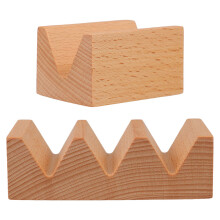 Taco Holder Wood Wooden Sushi Display 2pcs Brown