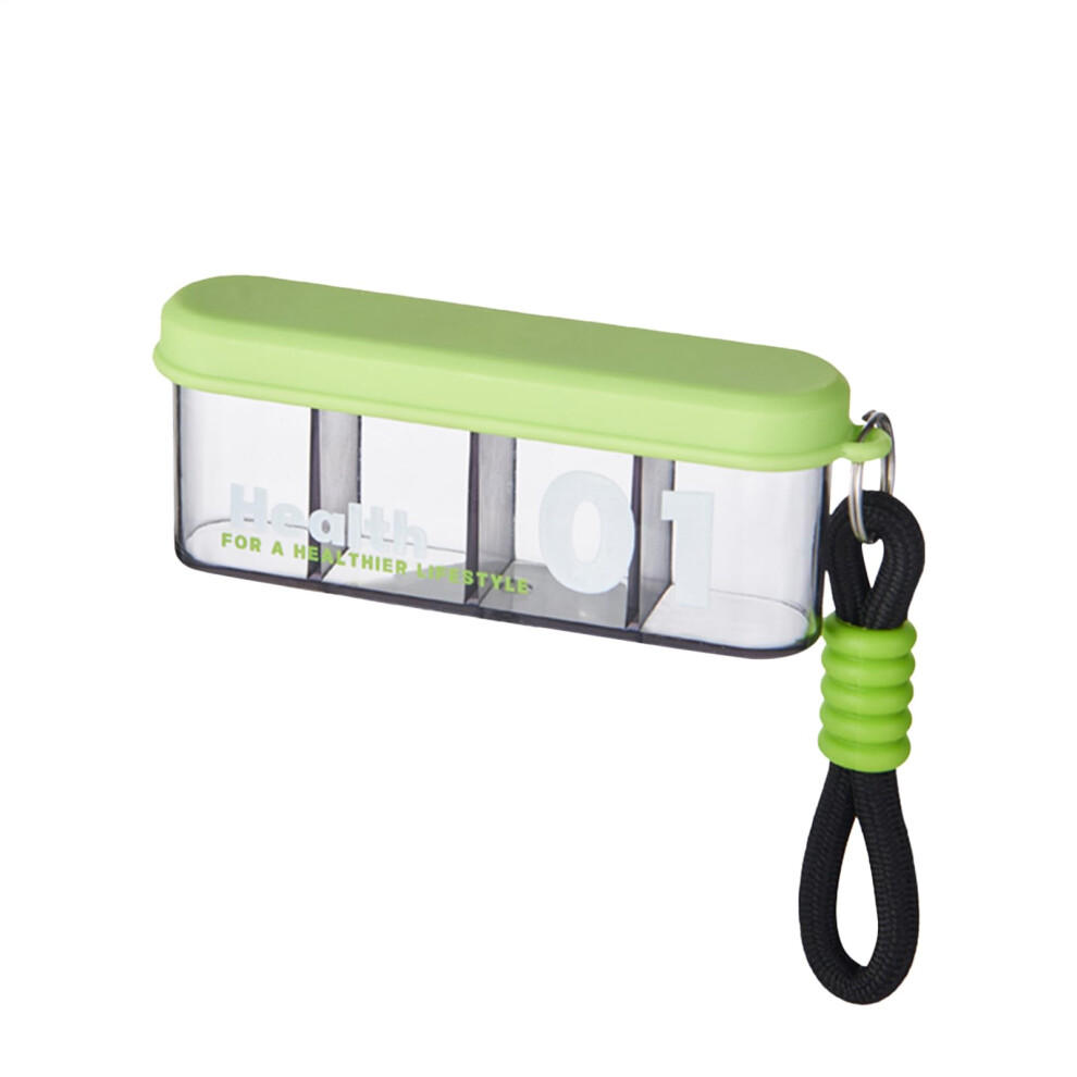 Green Pillenbox Organizer - Multifunctional Pill Organizer For Daily Use, Travel, Camping, Color, 7-Day Compartments