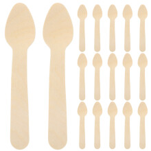 Wood Tasting Spoons Home Use Kitchen 100pcs 3.73x0.75in
