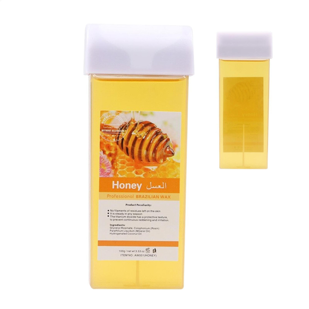 Beeswax Hair Wax 100g for Smooth Skin Hair Removal, Natural Painless Rolling Design, Portable Waxing Solution