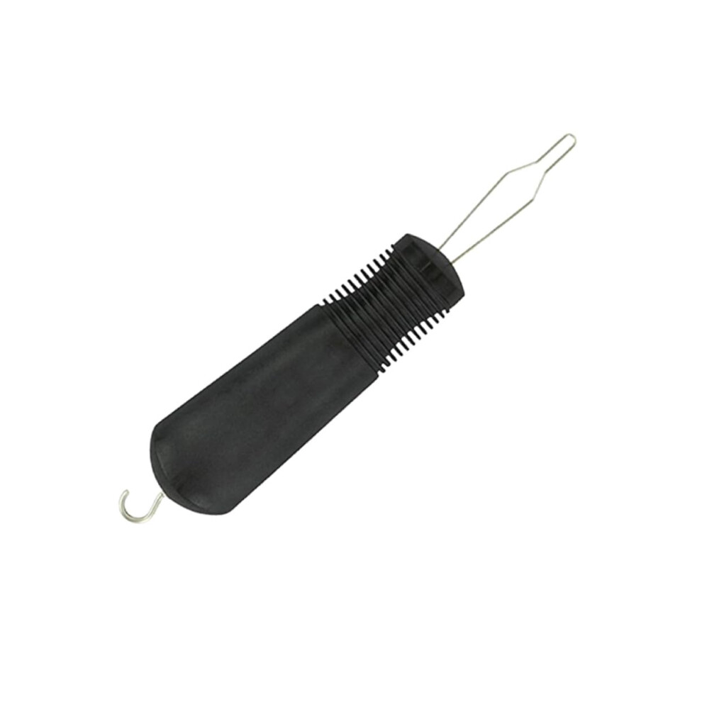 Universal Zipper Pull Assist Tool 2 Pack for Seniors, Easy Grip Dressing Aid for Buttons and Zippers, Black