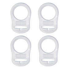 Silicone Button Ring Dummy Adapter Holder, 4-Pack Clip Adapter Ring for Baby Bottles, Soft Silicone Material