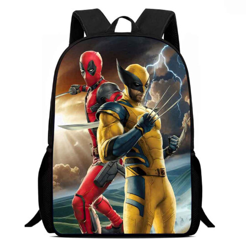 (Pattern 18) Deadpool Kids Backpack for School – Spacious Cartoon ...