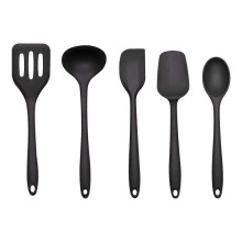 5 Piece Silicone Spatula Set, Kitchen Silicone Spatula Utensil Set for Nonstick Cookware for Cooking Baking Mix