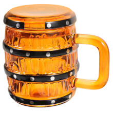 Vintage Glas Biermug Bruin Met Handvat Praktisch Drinken