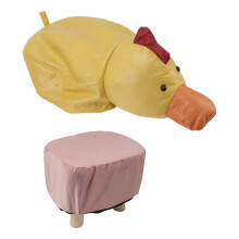 Cute Animal Footstool with Soft Padded Cushion and