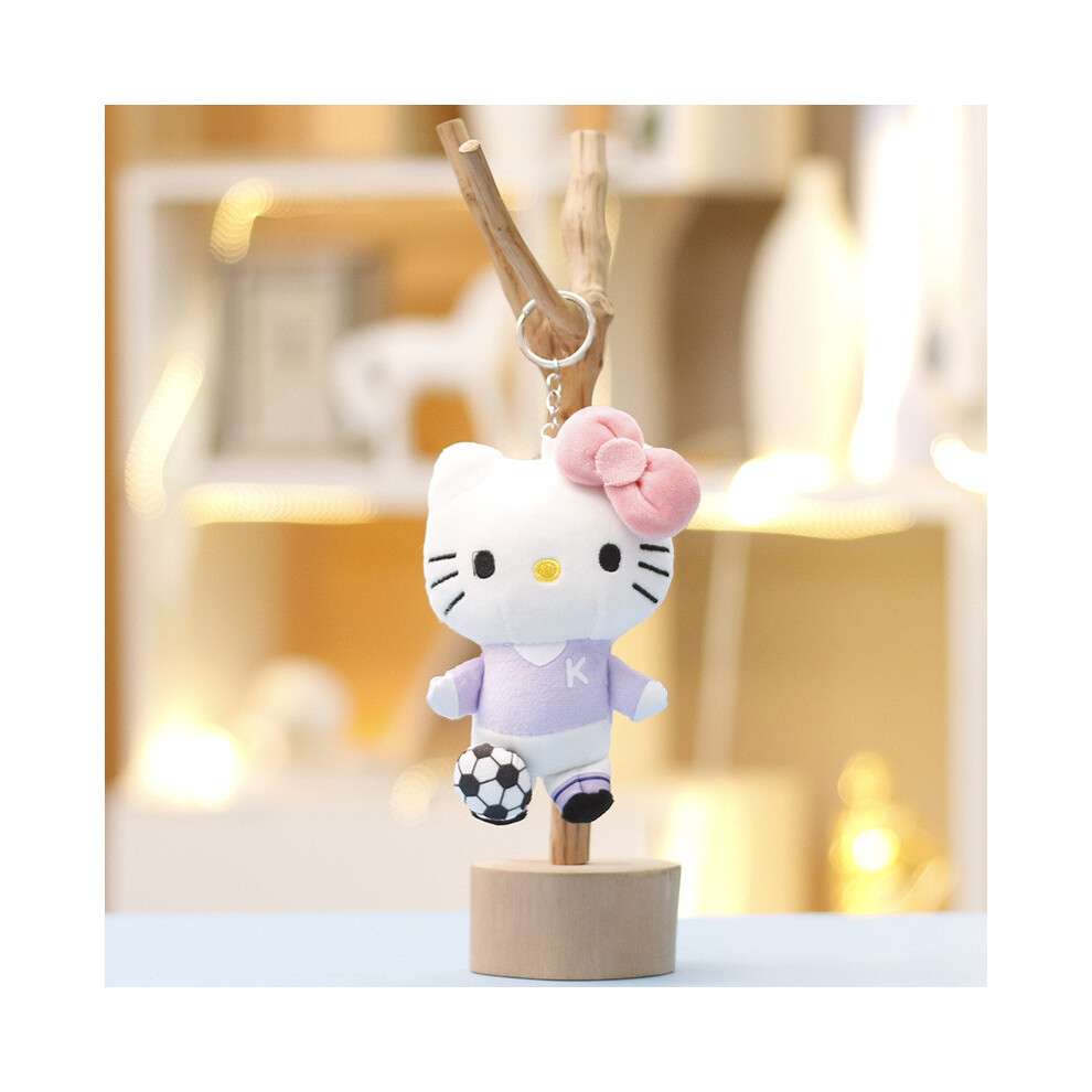 (Purple) Hello Soccer Kitty Plush Keychain Toy Pp Cotton Children Filling Collectors-image-OPC-PK7VXHK-NEW