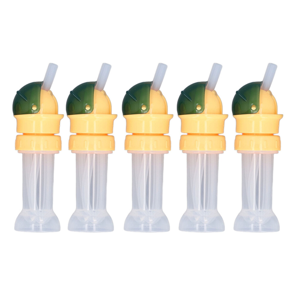 5Pcs Spill Proof Water Bottle Straw Caps Portable Green