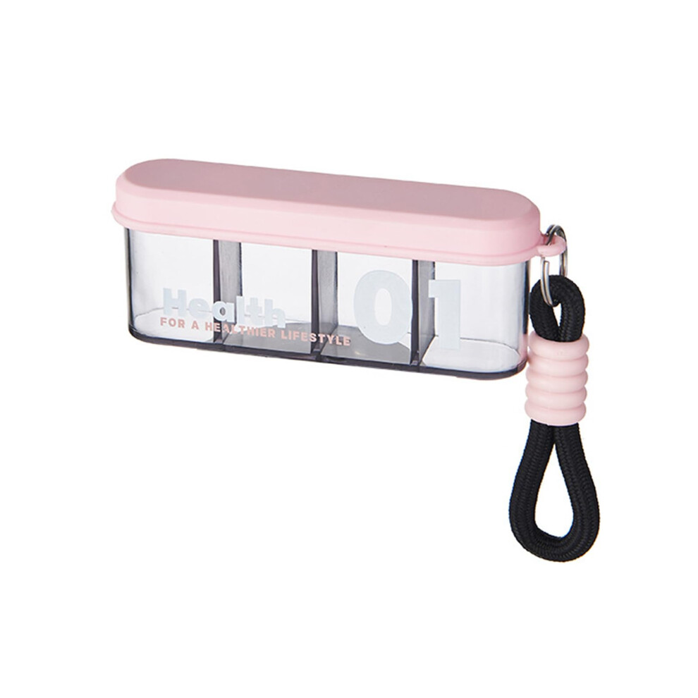 Portable Pill Organizer Pill Holder with Keychain, Compact Pill Dispenser Bottle for Daily Medication Storage