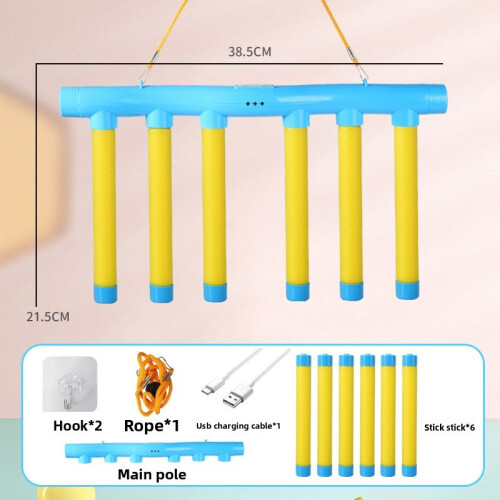 (Yellow) Challenge Kids Reflex Falling Sticks Game Toy Hand Eye Prop Training Coordination