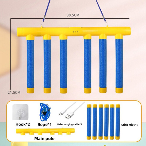 (Blue) Challenge Kids Reflex Falling Sticks Game Toy Hand Eye Prop Training Coordination