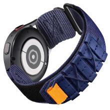 Watch Strap 20mm 22mm Military Nylon Braided Replacement Strap Quick Release for Large Wrists Marine Blue