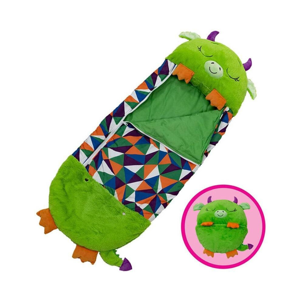 (Green, 180*70cm/70.87*27.56in) Cartoon Animal Children Sleeping Bag Fashion Comfortable Cute Throw Pillow Gift-image-OPC-PK7WQSR-NEW