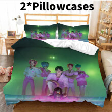 (Green Pillowcases, 50x75cm) Kpop Demon Hunters Digital Print Duvet Cover Pillowcase Set Bedding Bedroom