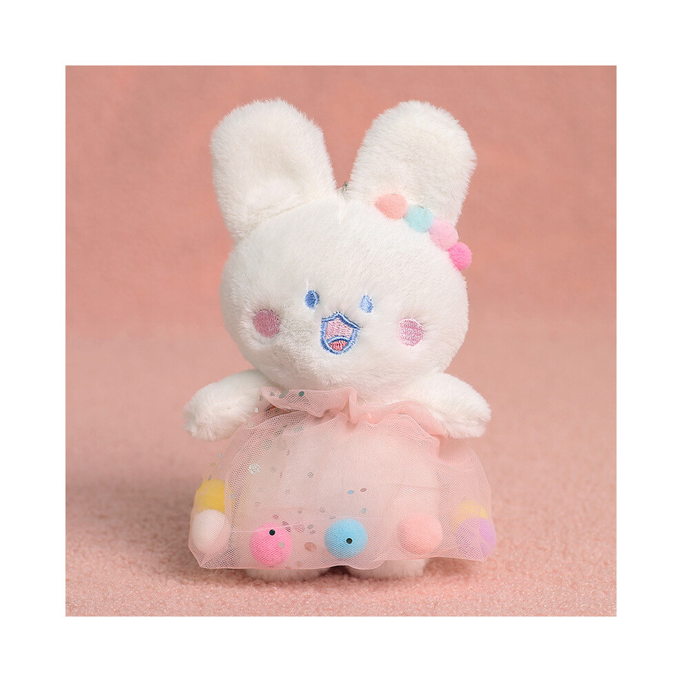 (Pink Bunny) Kitty Plush Hello Toy Pendant Short Pile Fabric Collectible Accessory Backpack-image-OPC-PK7WQRH-NEW
