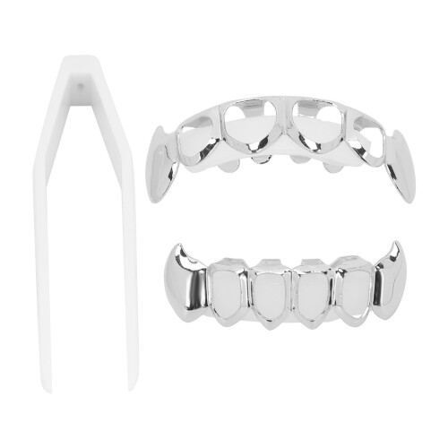 Hohlplatten-Metallzahnstab-Ohrringe für Partys Silber Modeaccessoire 1