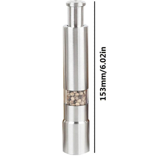 Stainless Steel Thumb Push Pepper Spice Grinder Mill Muller Stick 2