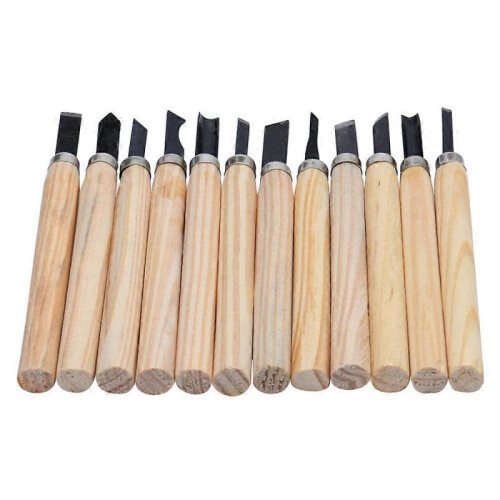 12Pcs Wood Carving Hand Woodworking Tool Set Woodworkers Gouges 1