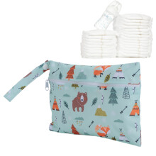 Kleine Reise-Windel- Tasche – Helle Tiermuster Einfach tragbare Tasche