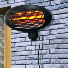 2KW Electric Patio Heater Wall Mounted Outdoor Quartz Warmer