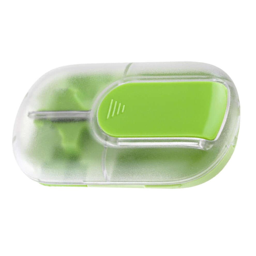 Green Pill Dispenser And Pill Crushers For Seniors - Reusable Tablet Grinder, Portable Medication Organizer, Storage Box For Home And Travel