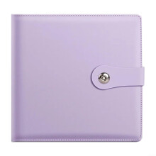Double Sided Album with 100 Pockets for Stamps, Postcards, Banknotes, Large Capacity Storage Book, 25 Sheets, Purple