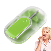 Tablet Crusher Portable Reusable Pill Grinder for Medical Use Green Travel Organizer for School Home
