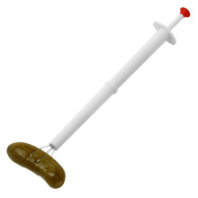 Fork Pekle Pickled Tool 8 Inch Lifting Pimple Tool with Anti-Slip PVC Handle for Kitchen Food Preparation Red