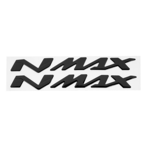 Adesivi con stemma 3D per NMAX155 125cc Nero, Coppia 2