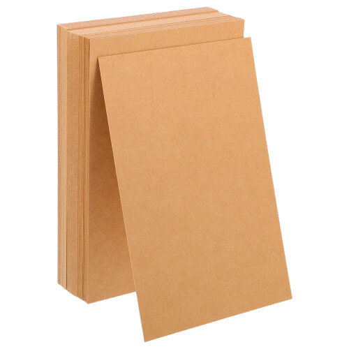 60pcs Blank Memo Cards For Everyday Use Khaki For Students