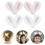 40pcs Cloth Rabbit Ear Hairpin Accessories Pink 4