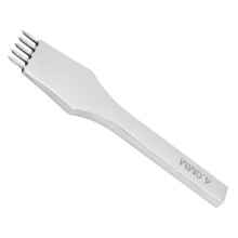 Leder Prong Punch Werkzeug, Stahl, 4mm, 5 Zinken für Lederhandwerk