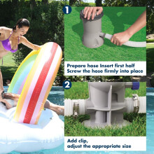 Ersatzschlauch und Klammer für Poolpumpe mit 300 GPH und 330 GPH – langlebig